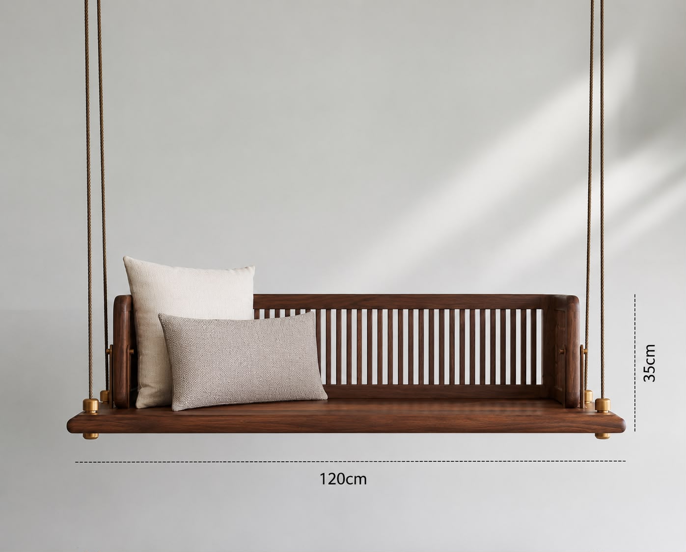 Premwood Solid Sheesam Wood Hanging Swing | Solid Wood Jhula for Home & Balcony