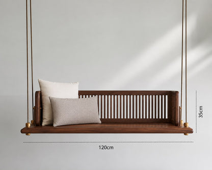 Premwood Solid Sheesam Wood Hanging Swing | Solid Wood Jhula for Home & Balcony