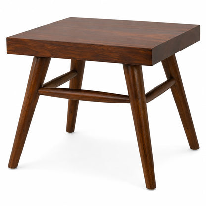 Premwood Solid Sheesham Wood Side Table | 18 x 18 Inch Square Wooden End Table with Tapered Legs  Alternative, thoda
