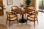 PremWood Premium Solid Sheesham Wood 4-Seater Dining Set with Natural Cane – Honey Finish
