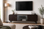 PremWood Modern Fluted TV Unit / Media Console | 65 Inch TV Stand with Storage Cabinet