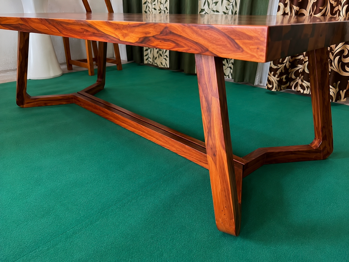 PremWood Solid Sheesham Wood Live Edge Dining Table | 6 Seater Wooden Dining Table | Natural Wood Grain | Premium Handcrafted Dining Table for Dining Room, Living Room & Restaurant
