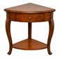 PremWood Solid Sheesham Wood Corner Side Table with Drawer & Bottom Shelf | Handcrafted Wooden End Table for Living Room, Bedroom & Hallway | Space Saving Corner Accent Table | Honey Finish