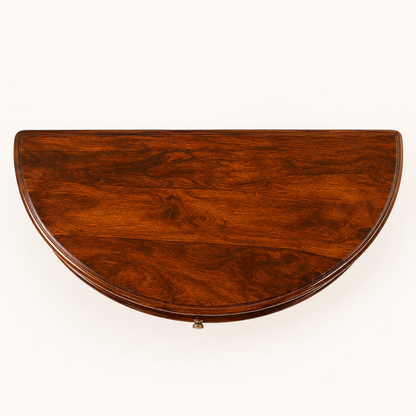 PremWood Solid Sheesham Wood Half Moon Console Table with Storage Drawer | Entryway, Hallway & Living Room Console Table | Honey Finish